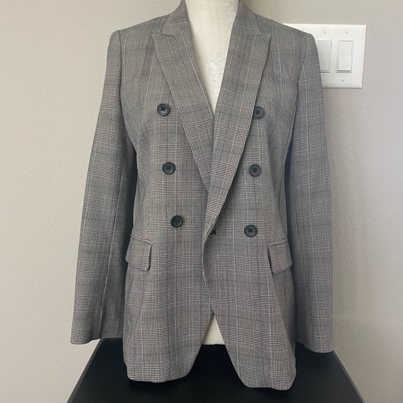 Banana Republic Double Breasted Houndstooth Blazer Size 6P - Picture 4 of 11